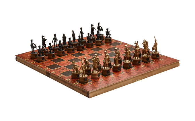 Шахматы "Битва при Ватерлоо" цинковый сплав/черненые Шахматы "Битва при Ватерлоо" цинковый сплав/черненые