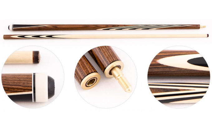 Кий для русского бильярда 2-pc наборный (черный граб, иппе, граб) Кий для русского бильярда 2-pc наборный (черный граб, иппе, граб)